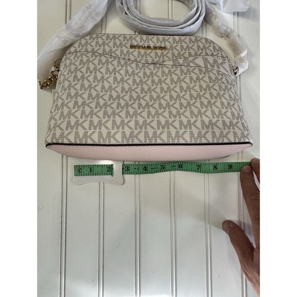NWT Michael Kors Jet Set Travel Medium Dome Crossbody Powdered Blush MSRP $400 - Picture 6 of 7